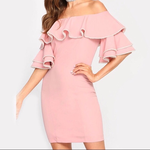 Off shoulder trumpet sleeve dress - Picture 6 of 6